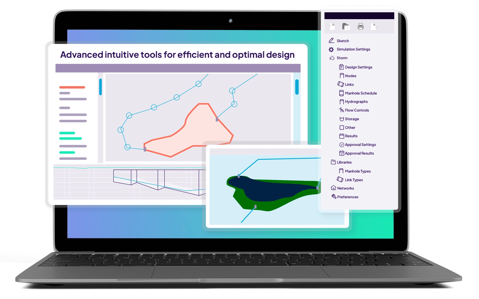 End-to-end drainage design software