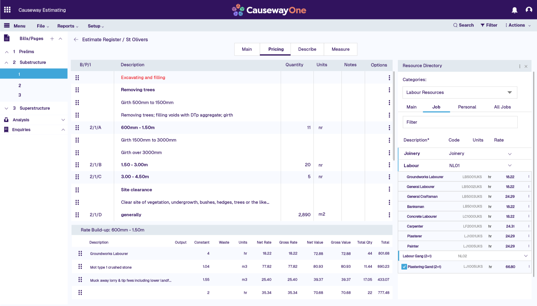 Build accurate construction estimates