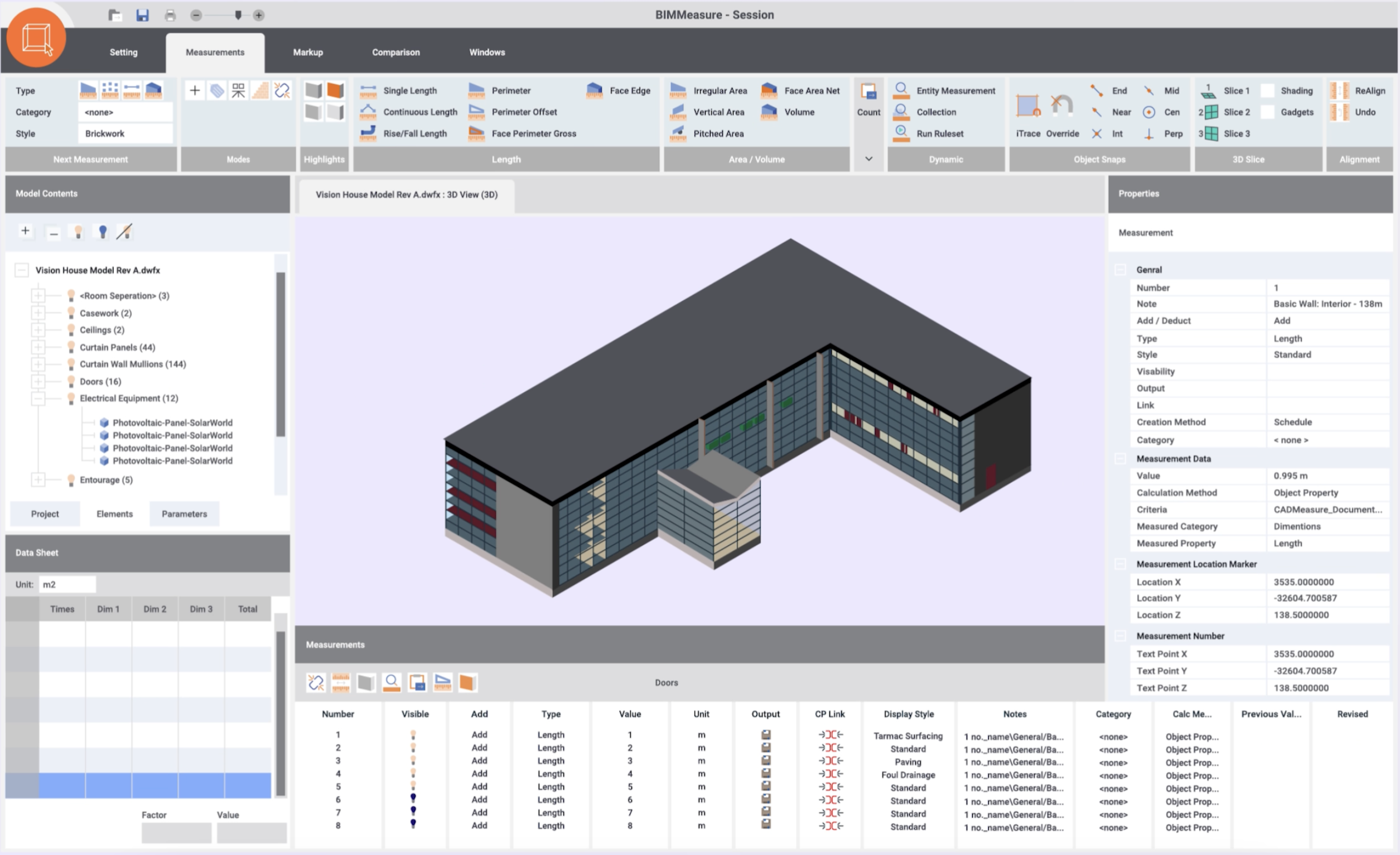 On-screen takeoff and 3D measure